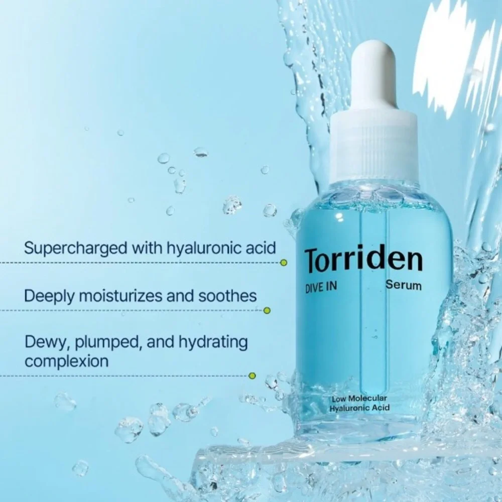 Torriden DIVE-IN Serum Low-Molecular Hyaluronic Acid Serum 1.69 fl oz NEW NWT